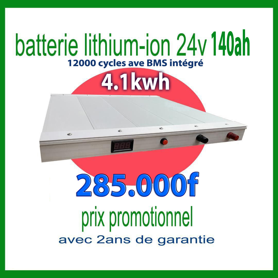 Batterie lithium-ion 24v. 140ah. 4,1kwh