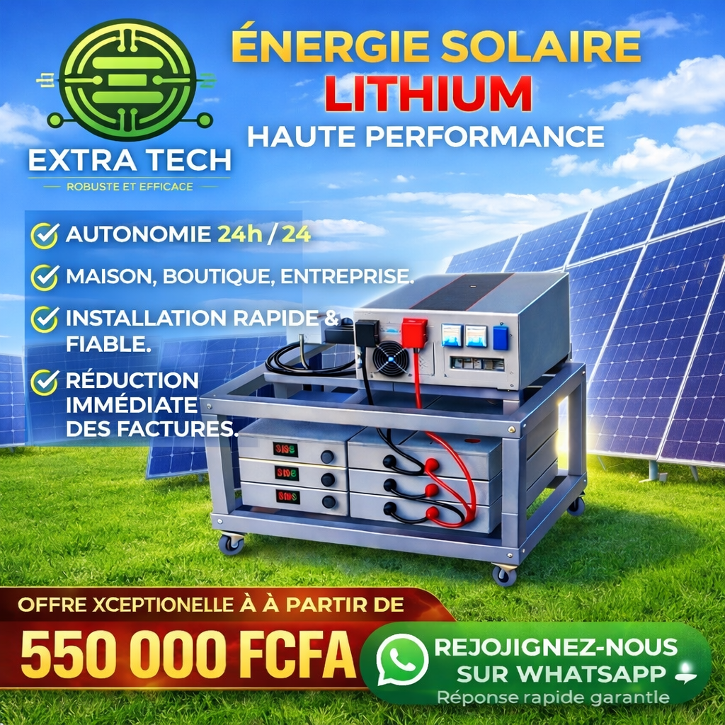Kit solaire très puissant pour duplex et villa À partir de 550.000f