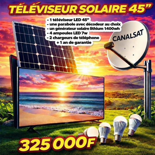 Téléviseur solaire 45’’ lithium