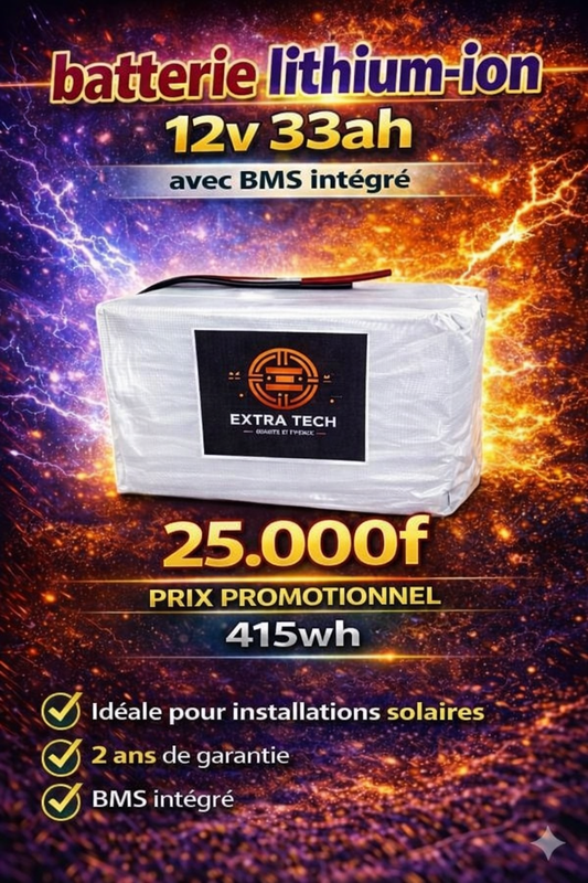Batteri lithium-ion 12v 33ah 415wh