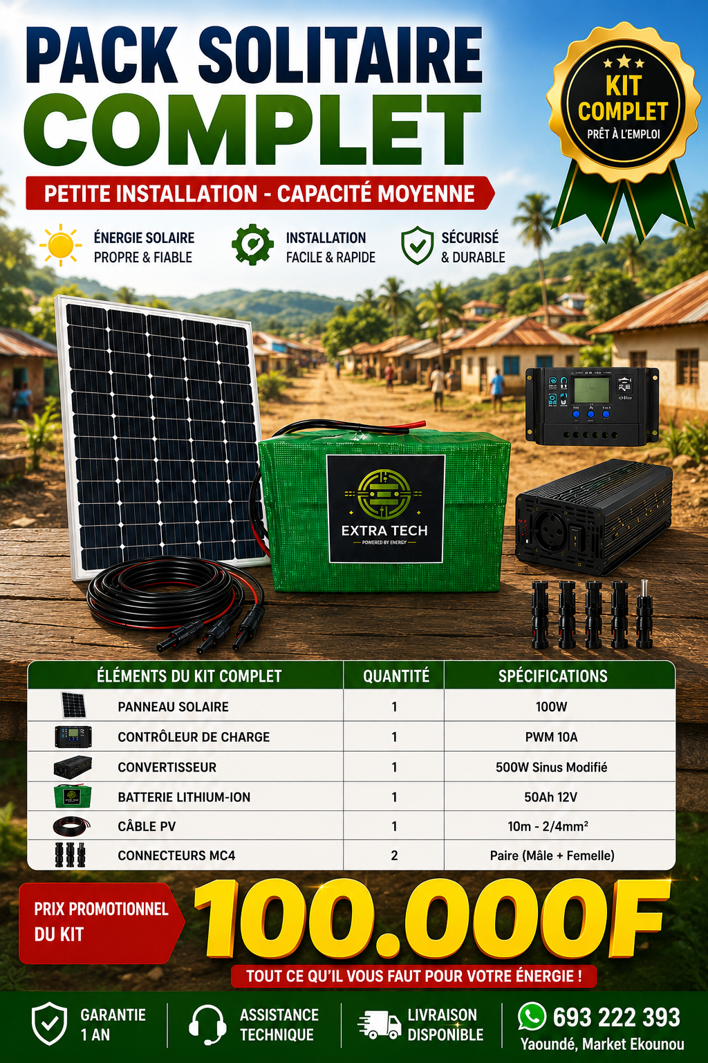pack solaire complet pour batterie
12v 50ah